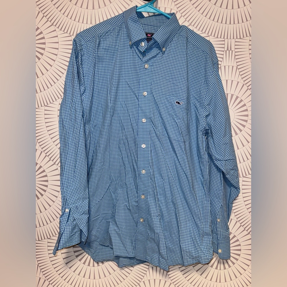 Vineyard Vines Men’s Classic Fit Tucker Shirt‎ Performance Medium Blue